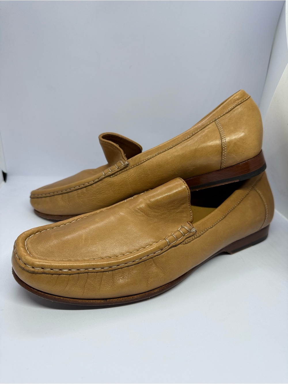 Cole Haan Men’s Leather Light Brown Tan  Slip On Loafers 9,5M